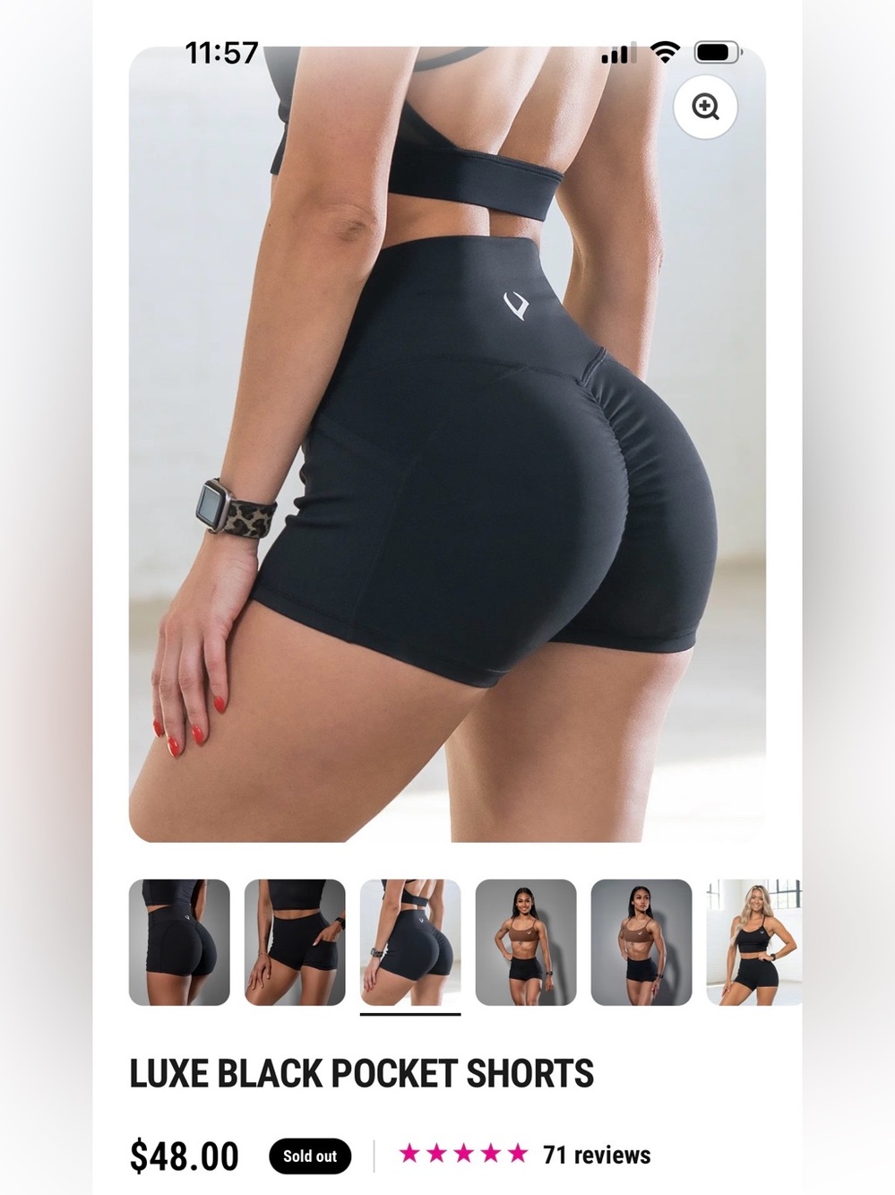 Violate the Dress Code Luxe Black Pocket Athletic Shorts